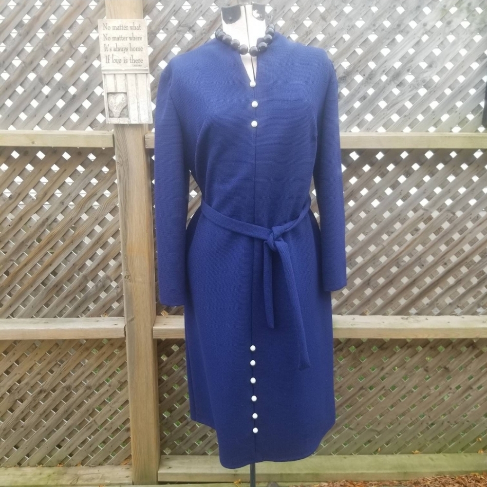 vintage navy madmen vibe dress